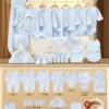 summer newborn baby gift box, newborn waiting bag, cotton clothes set, mother stocking baby full moon gifts