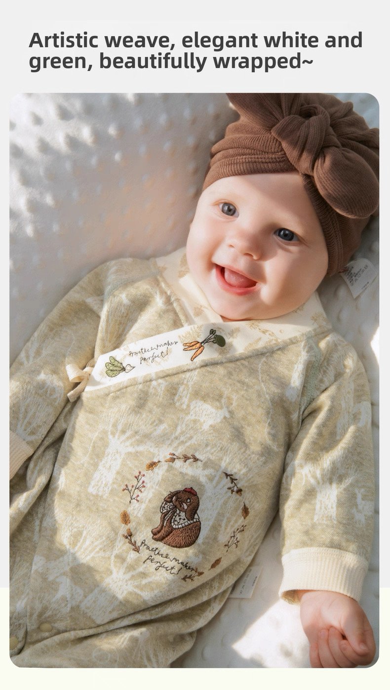 BellaFai newborn baby clothes spring and autumn new baby one-piece clothes hat clothes crawling clothes cute children's clothes for going out 0IgwxlFYa1P8AUatbsjv6U