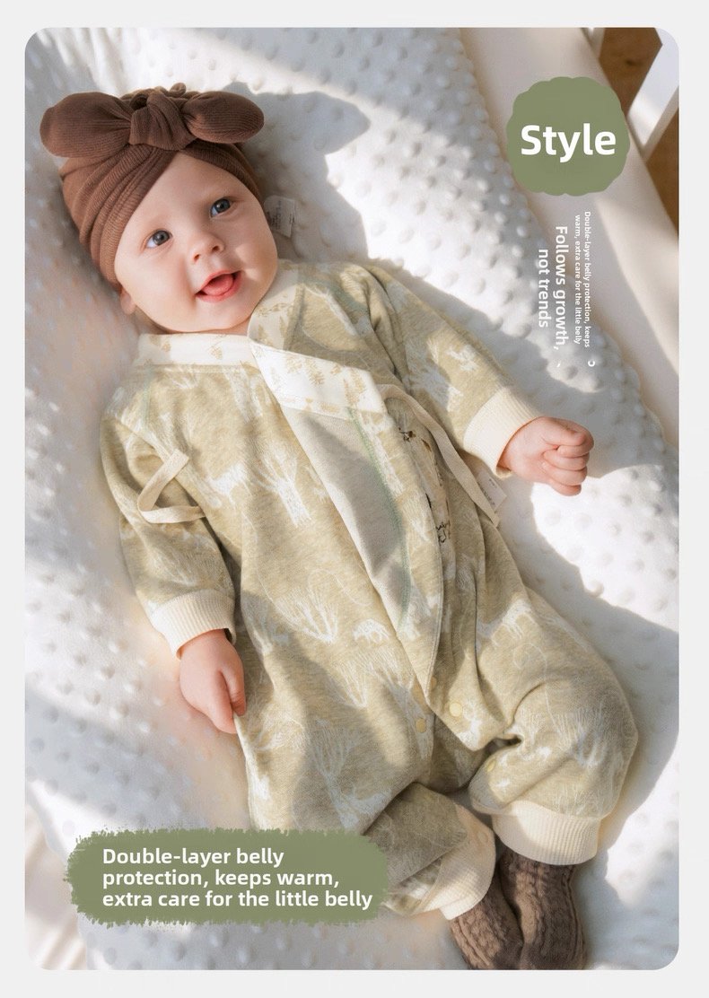 BellaFai newborn baby clothes spring and autumn new baby one-piece clothes hat clothes crawling clothes cute children's clothes for going out 7SQmQ8shqgcAH Crvf0lU5