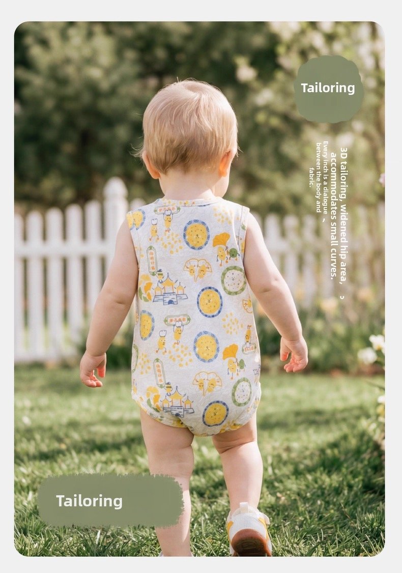 BellaFai baby summer new vest and butt-covering one-piece baby bottom-covering shirt 7kTXL019quA8Hsr4yatJPF