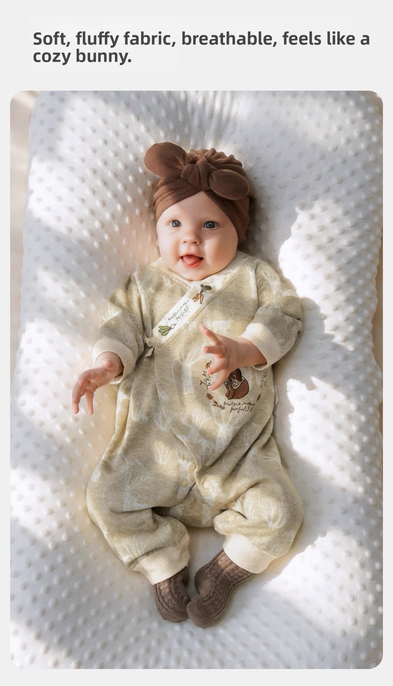 BellaFai newborn baby clothes spring and autumn new baby one-piece clothes hat clothes crawling clothes cute children's clothes for going out Eus9Df2F4Il9gqbgox7L S